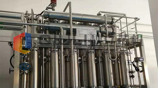 浙江京新藥業--多效蒸餾水機用戶現場設備